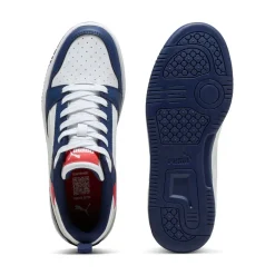 Sneakers bianche e blu da Ragazzo con dettagli rossi PumaRebound V6