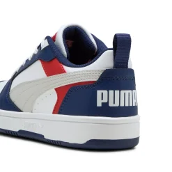 Sneakers bianche e blu da Ragazzo con dettagli rossi PumaRebound V6