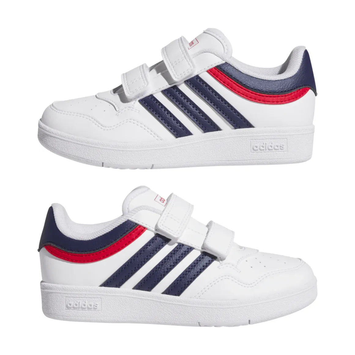 Sneakers bianche e blu da Ragazzo HOOPS 4.0 adidas