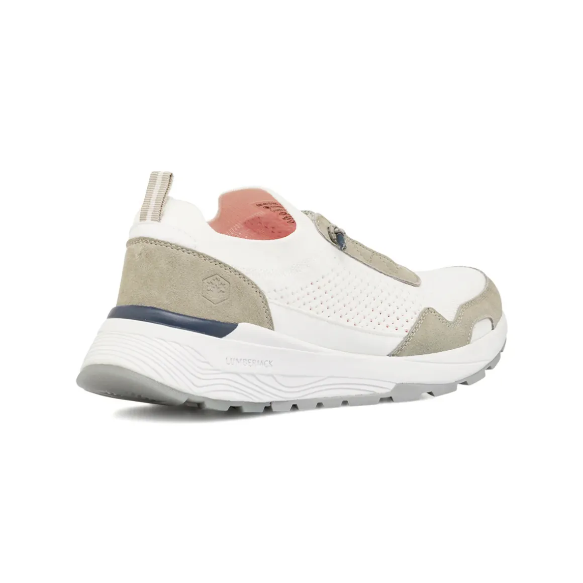 Sneakers bianche e grigie da Uomo con lacci elastici Lumberjack
