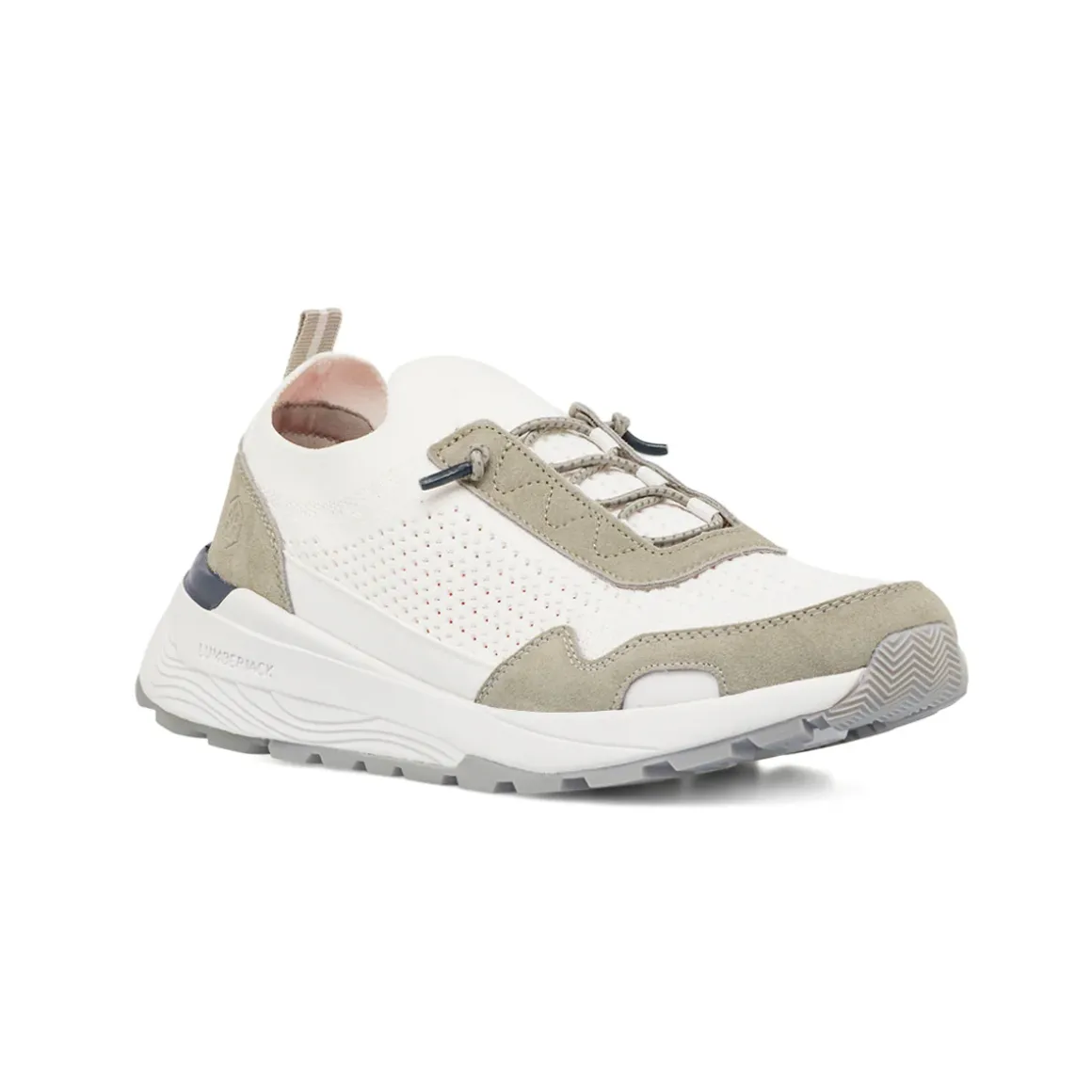Sneakers bianche e grigie da Uomo con lacci elastici Lumberjack