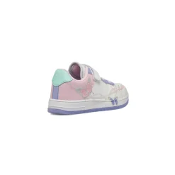 Sneakers bianche e lilla da Bambina con farfalle e strappo Dieci Baci
