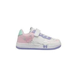 Sneakers bianche e lilla da Bambina con farfalle e strappo Dieci Baci