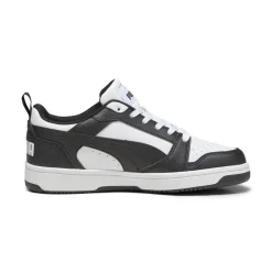 Sneakers bianche e nere da ragazzo Puma Rebound V6 Lo Jr