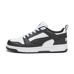 Sneakers bianche e nere da ragazzo Puma Rebound V6 Lo Jr