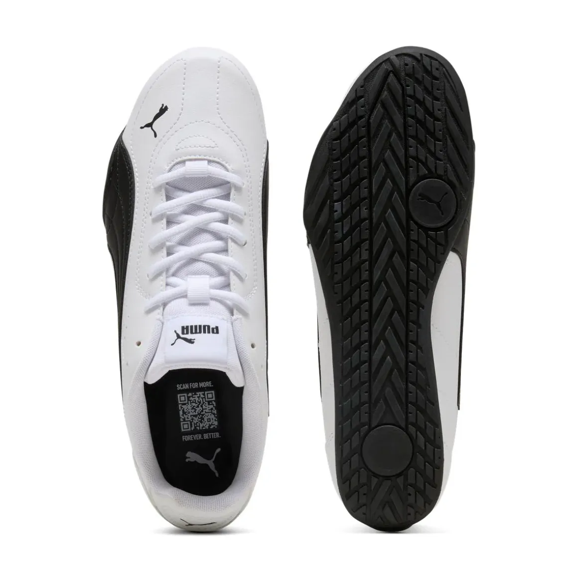 Sneakers bianche e nere da Uomo con logo PUMA CATCH