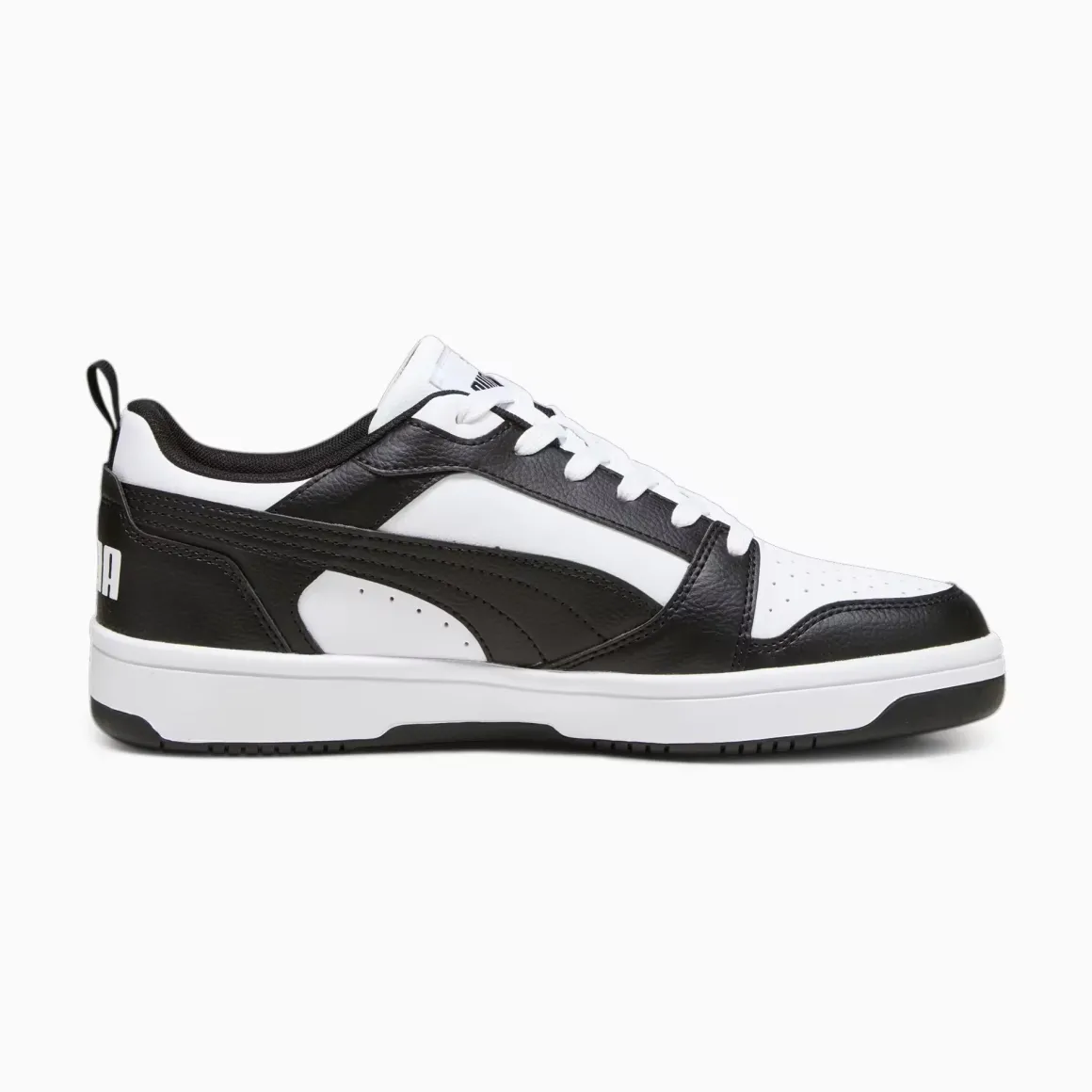Sneakers bianche e nere da uomo Puma Rebound v6