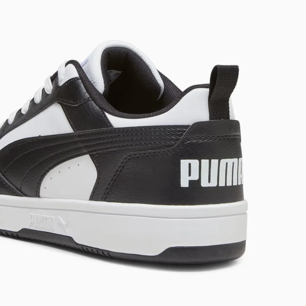 Sneakers bianche e nere da uomo Puma Rebound v6