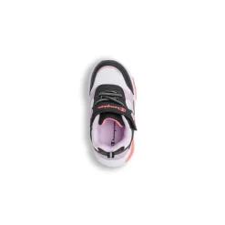 Sneakers bianche e nere Primi Passi Bambina con luci nella suola Champion Wave