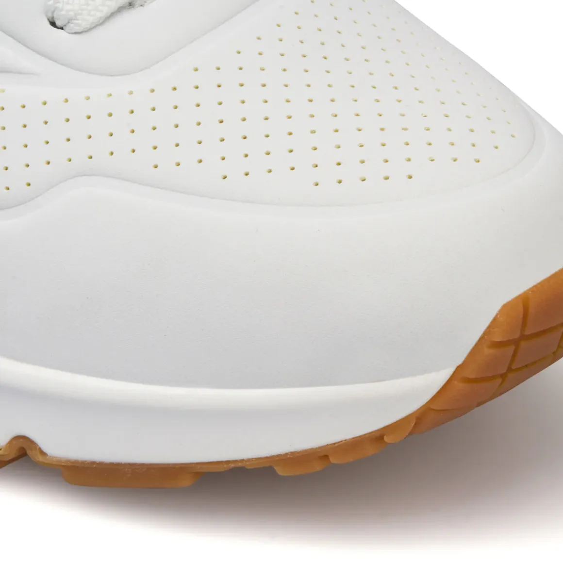 Sneakers bianche e oro da donna con suola ad aria Skechers Uno - Golden Air