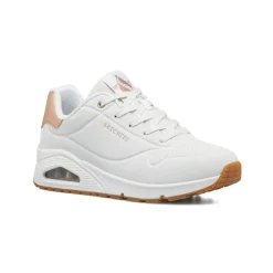 Sneakers bianche e oro da donna con suola ad aria Skechers Uno - Golden Air