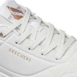 Sneakers bianche e oro da donna con suola ad aria Skechers Uno - Golden Air