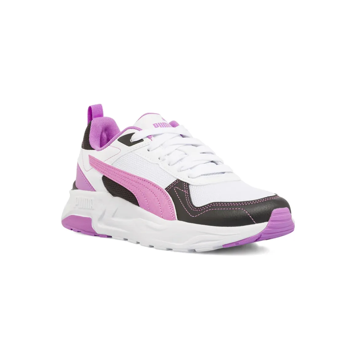 Sneakers bianche e viola da Ragazza in tessuto mesh Puma Trinity 2
