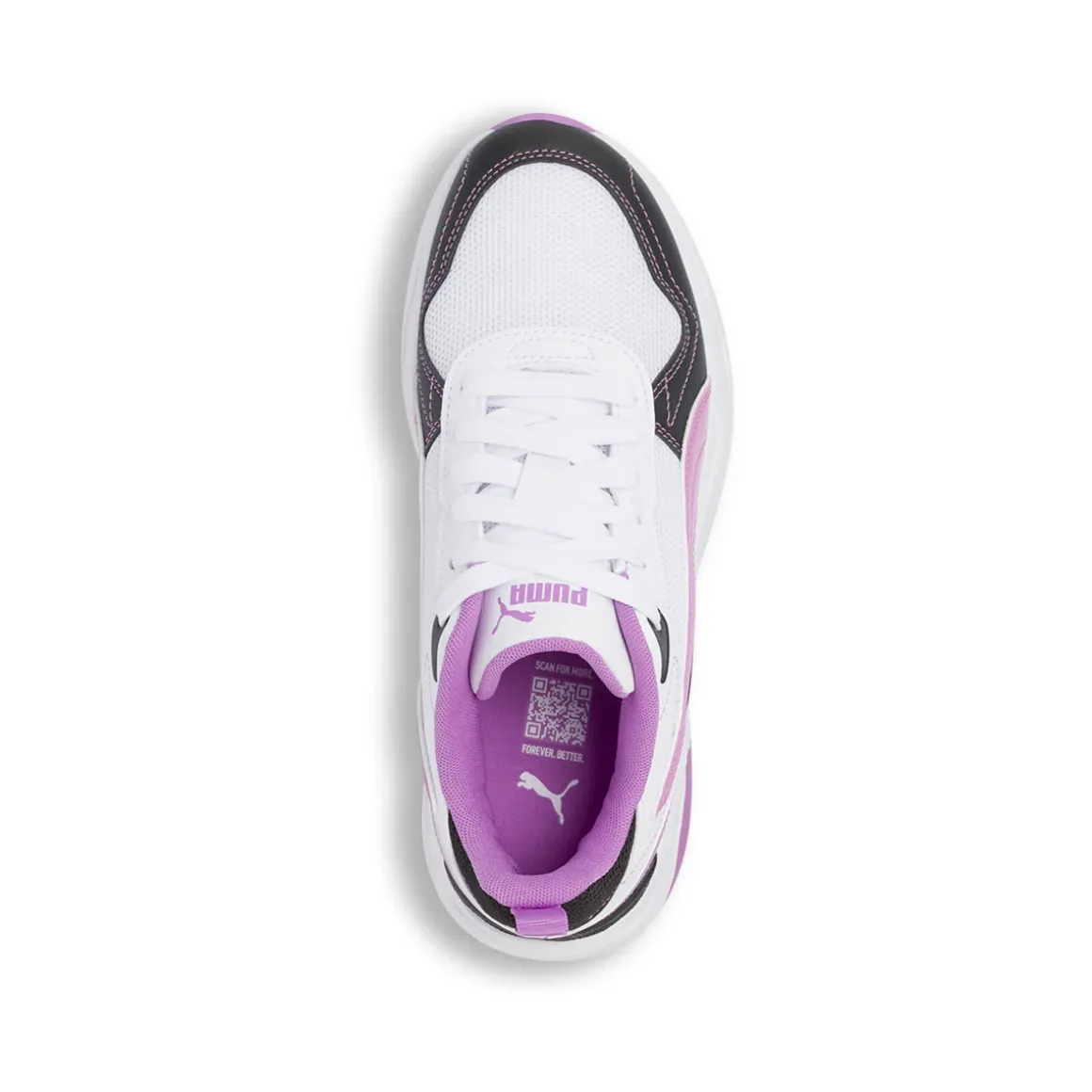 Sneakers bianche e viola da Ragazza in tessuto mesh Puma Trinity 2