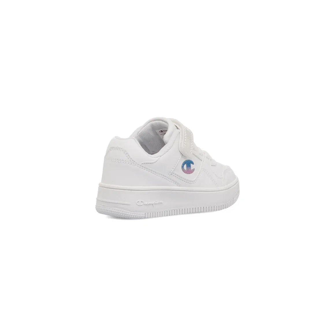 Sneakers bianche primi passi da bambina con logo glitterato Champion Rebound Low G Td