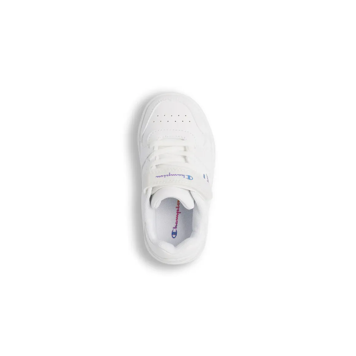 Sneakers bianche primi passi da bambina con logo glitterato Champion Rebound Low G Td