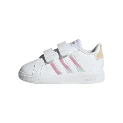 Sneakers bianche Primi passi bambina con strappo adidas Grand Court