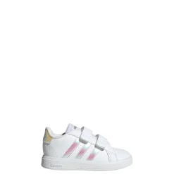 Sneakers bianche Primi passi bambina con strappo adidas Grand Court