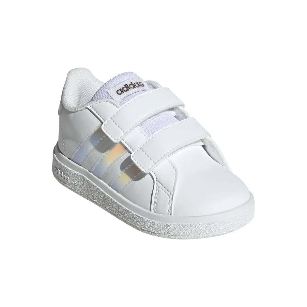 Sneakers bianche Primi passi bambina con strappo adidas Grand Court