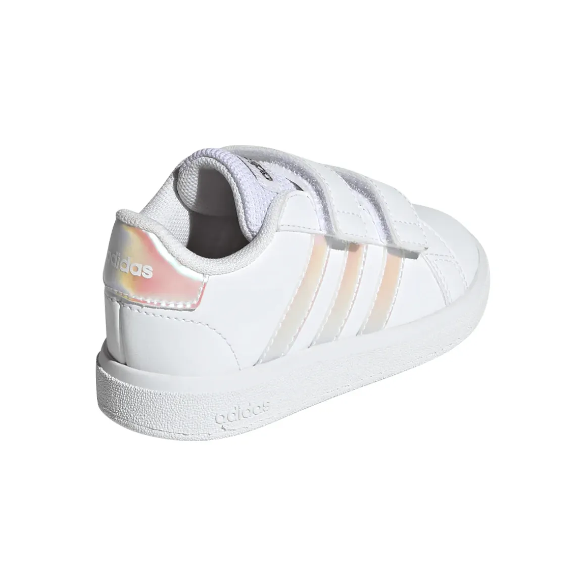 Sneakers bianche Primi passi bambina con strappo adidas Grand Court