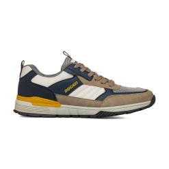 Sneakers bicolore beige e blu da Uomo colo logo laterale Ducati