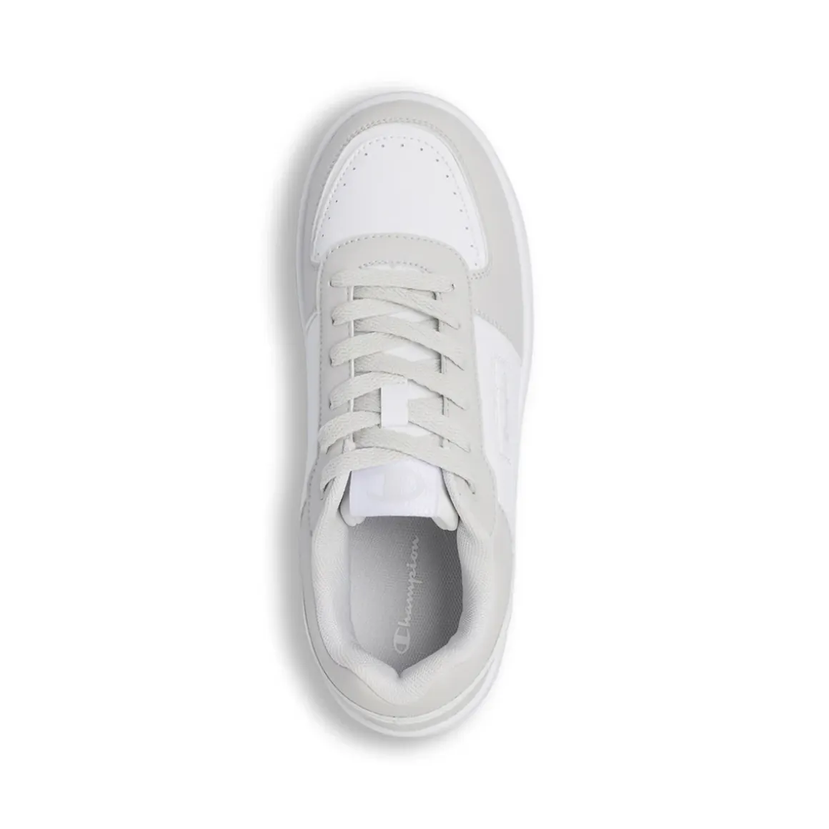 Sneakers bicolore bianco e grigio da Donna con suola platform Champion
