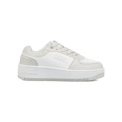 Sneakers bicolore bianco e grigio da Donna con suola platform Champion