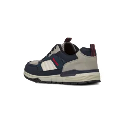 Sneakers bicolore blu e grigio da Uomo con logo laterale Ducati