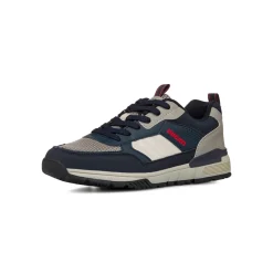Sneakers bicolore blu e grigio da Uomo con logo laterale Ducati