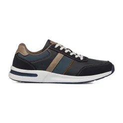 Sneakers bicolore blu e taupe da Uomo con logo Riflessi Urbani