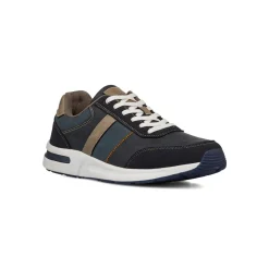 Sneakers bicolore blu e taupe da Uomo con logo Riflessi Urbani