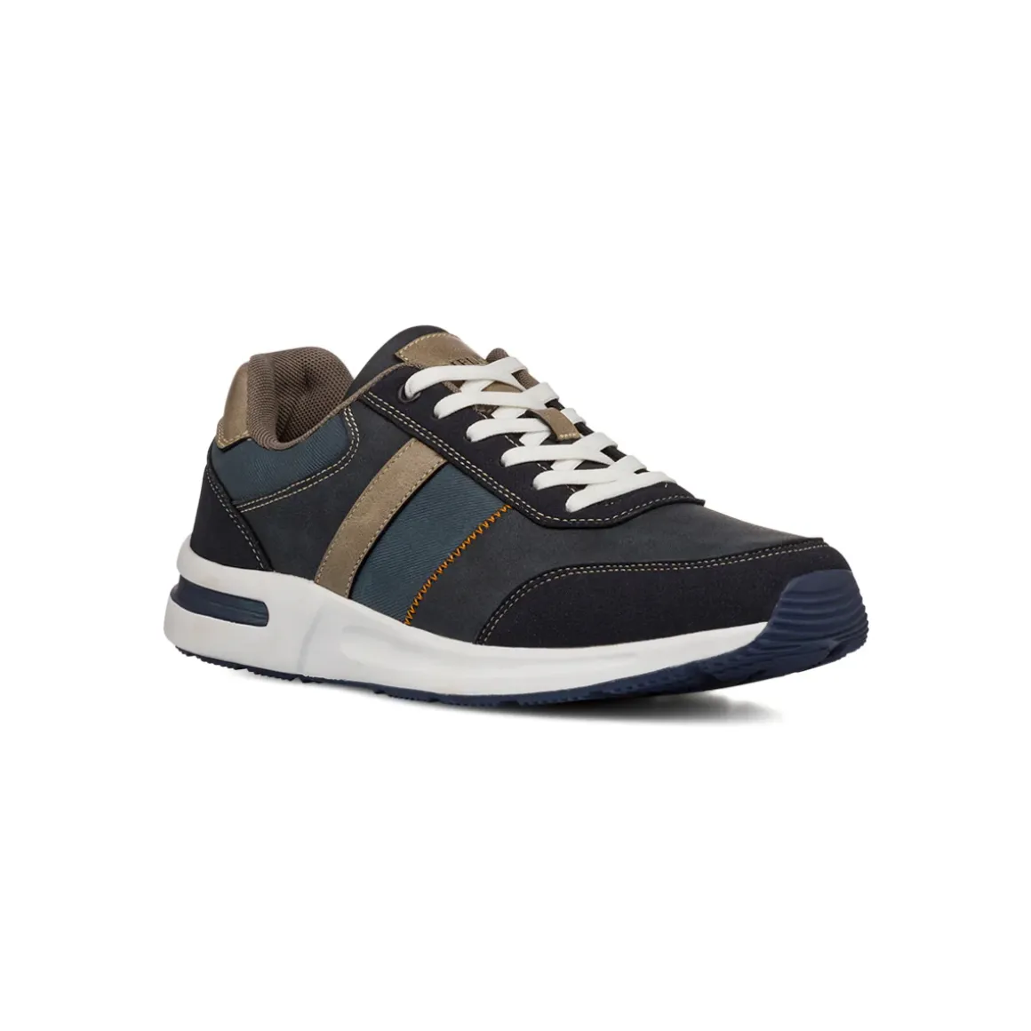 Sneakers bicolore blu e taupe da Uomo con logo Riflessi Urbani