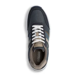 Sneakers bicolore blu e taupe da Uomo con logo Riflessi Urbani