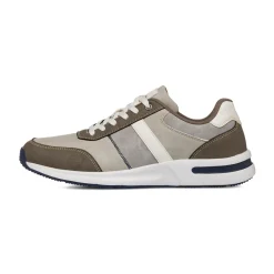 Sneakers bicolore grigio e taupe da Uomo con logo Riflessi Urbani