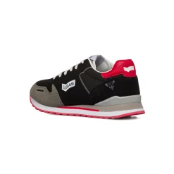 Sneakers bicolore nero e grigio da Uomo con logo Gas