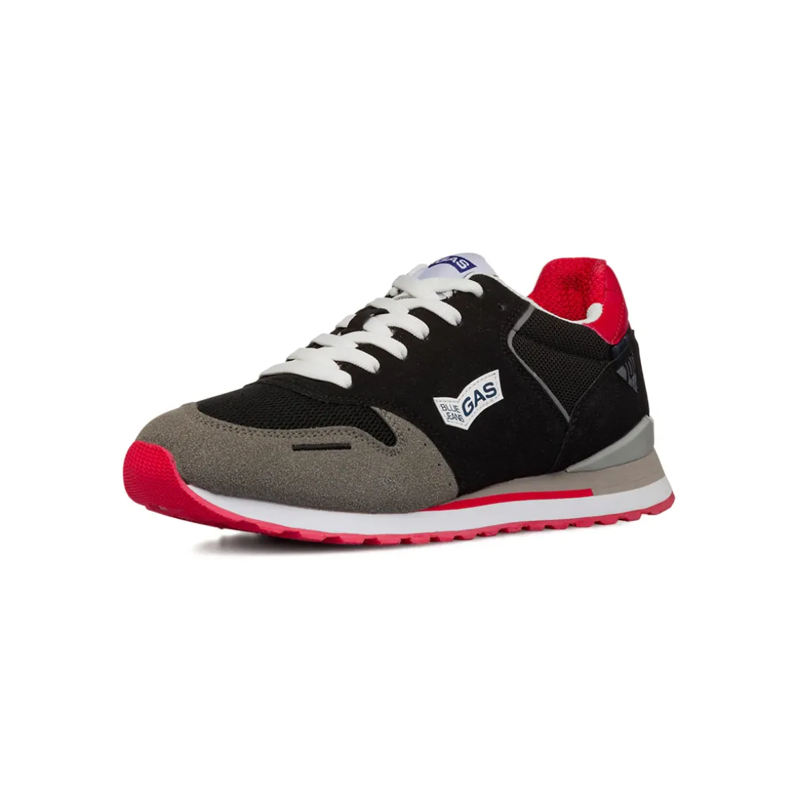 Sneakers bicolore nero e grigio da Uomo con logo Gas