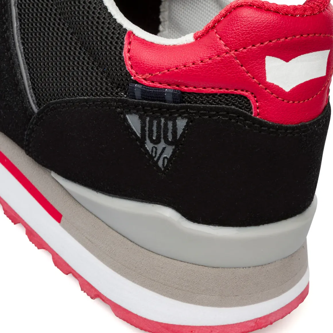 Sneakers bicolore nero e grigio da Uomo con logo Gas