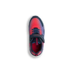 Sneakers bicolore rosso e blu da ragazzo con logo Ducati