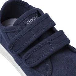 Sneakers blu Bambino in tela con doppia chiusura a strappo Chicco