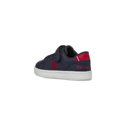 Sneakers blu con dettagli rossi da Bambino U.S. Grand Polo