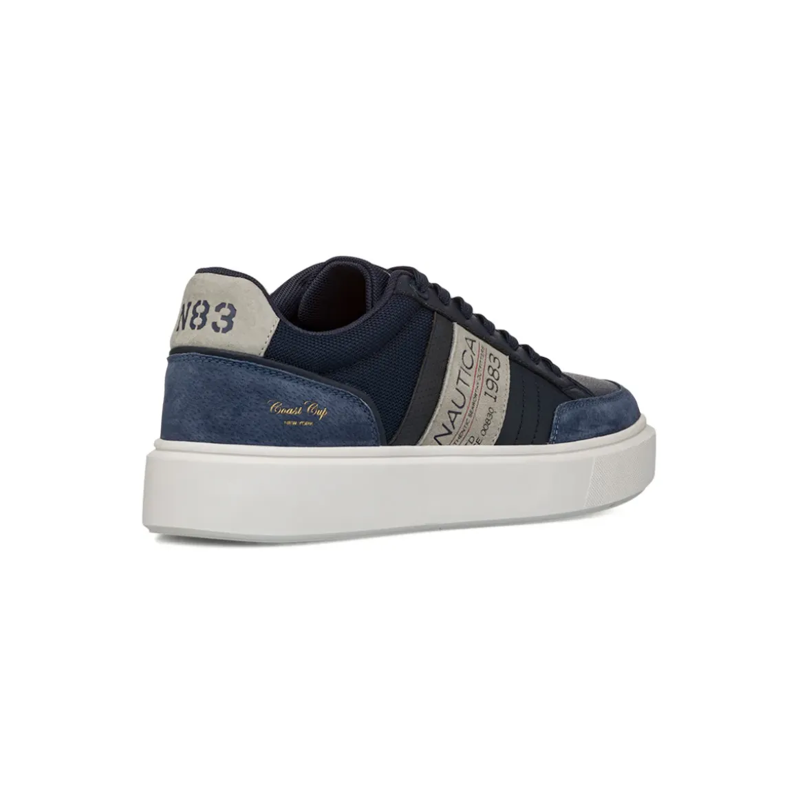 Sneakers blu con inserti effetto scamosciato da Uomo Nautica