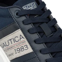 Sneakers blu con inserti effetto scamosciato da Uomo Nautica
