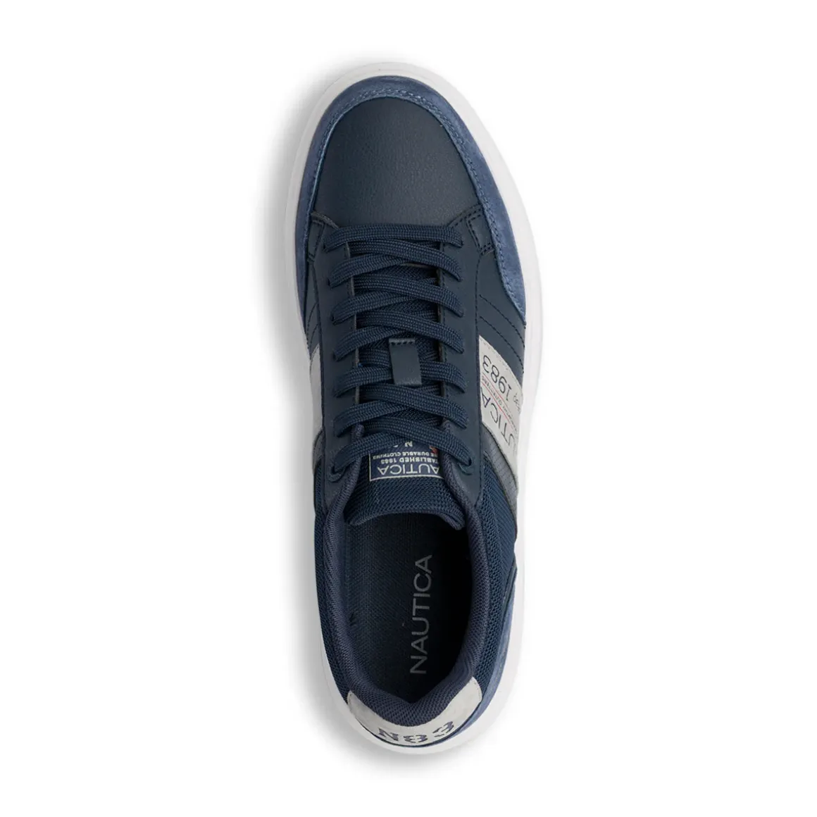 Sneakers blu con inserti effetto scamosciato da Uomo Nautica