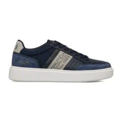 Sneakers blu con inserti effetto scamosciato da Uomo Nautica