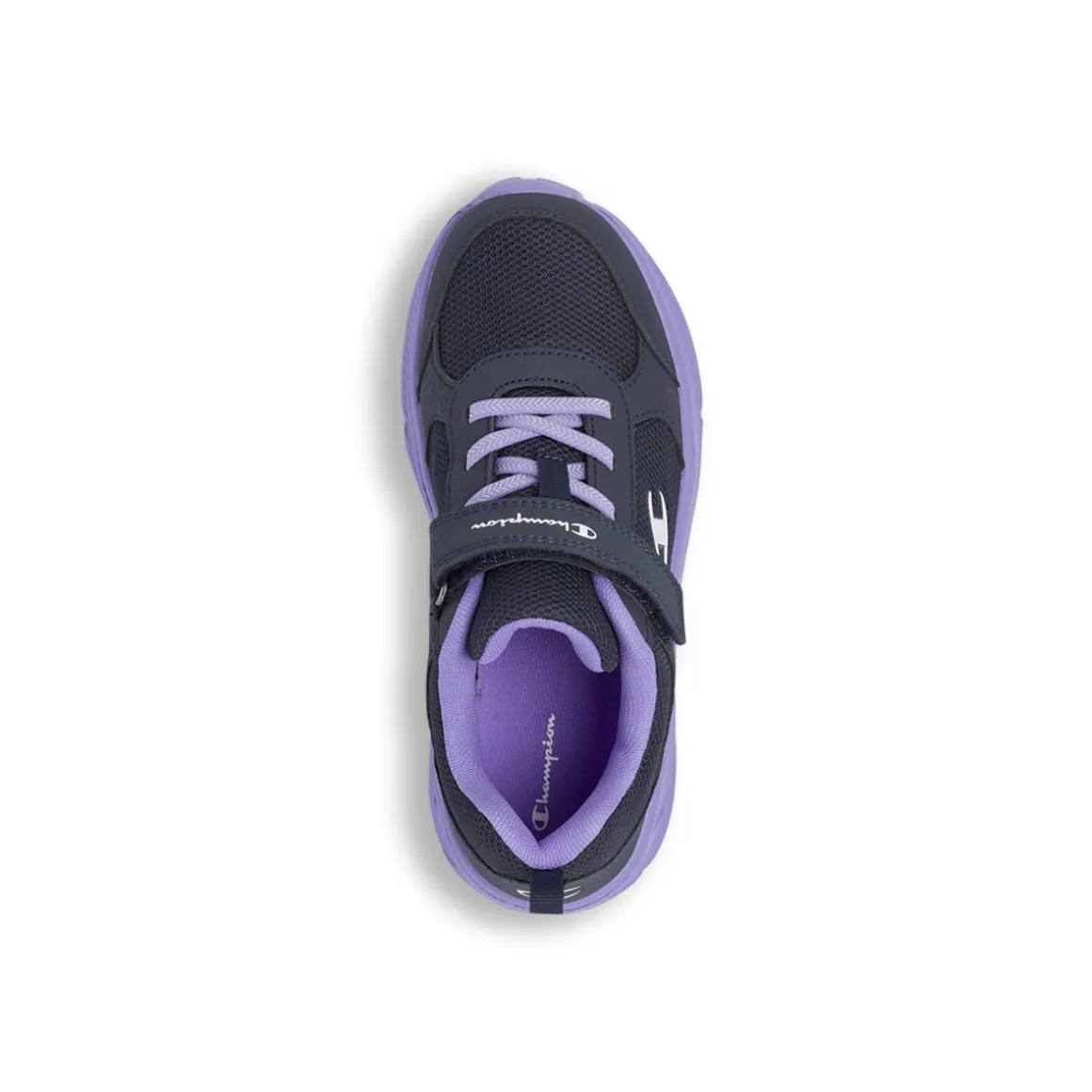 Sneakers blu da bambina con strappo Champion