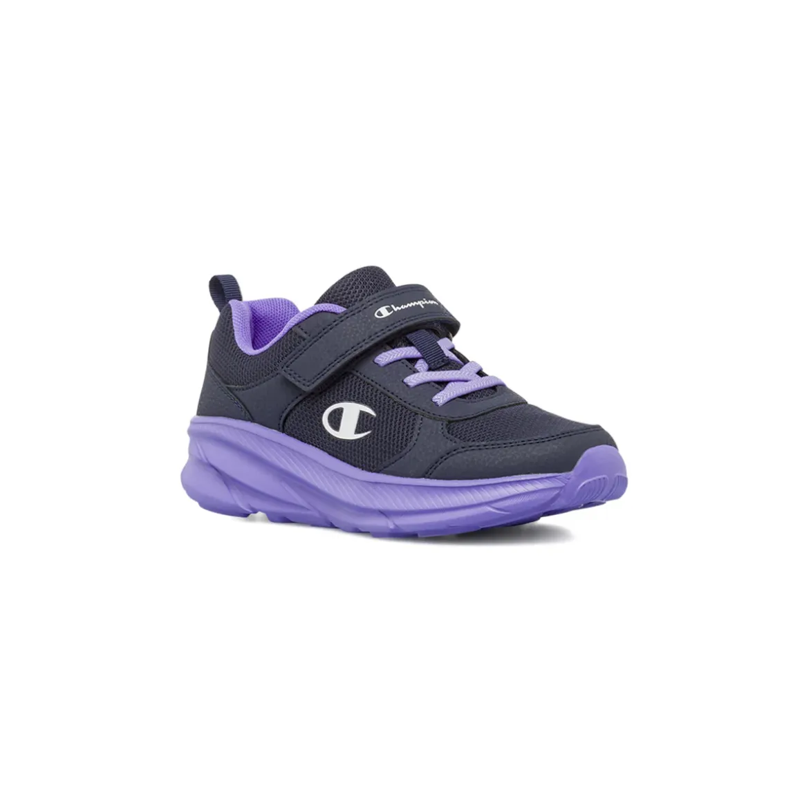 Sneakers blu da bambina con strappo Champion
