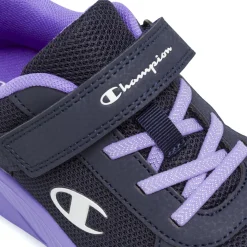 Sneakers blu da bambina con strappo Champion