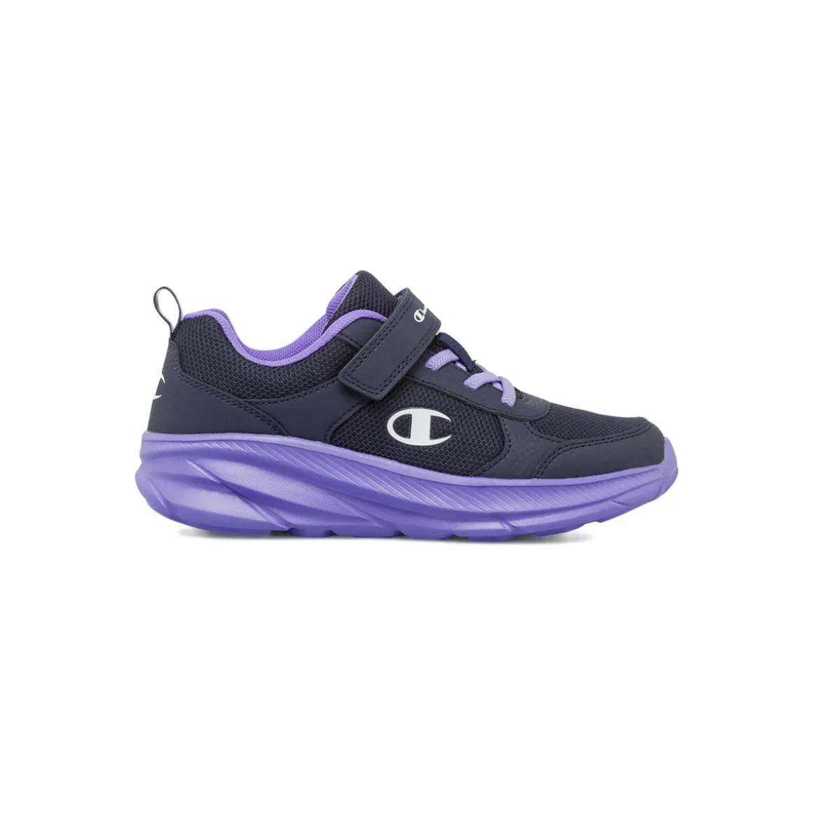 Sneakers blu da bambina con strappo Champion