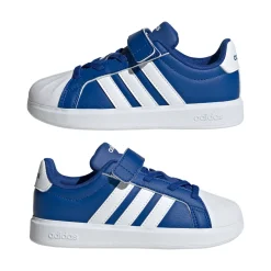 Sneakers blu da Bambino con chiusura a strappo adidas Superstar