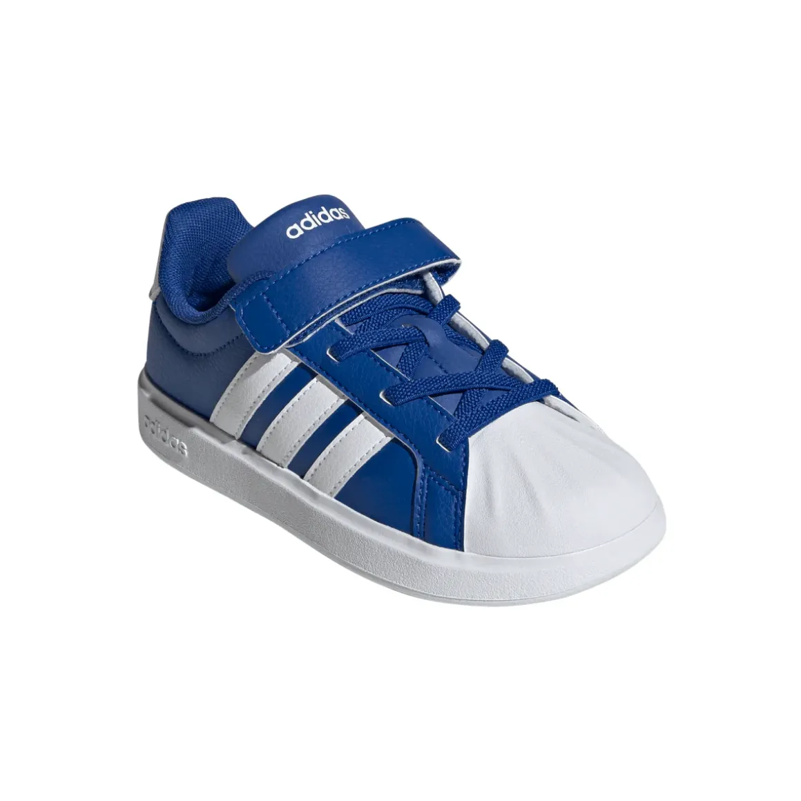 Sneakers blu da Bambino con chiusura a strappo adidas Superstar